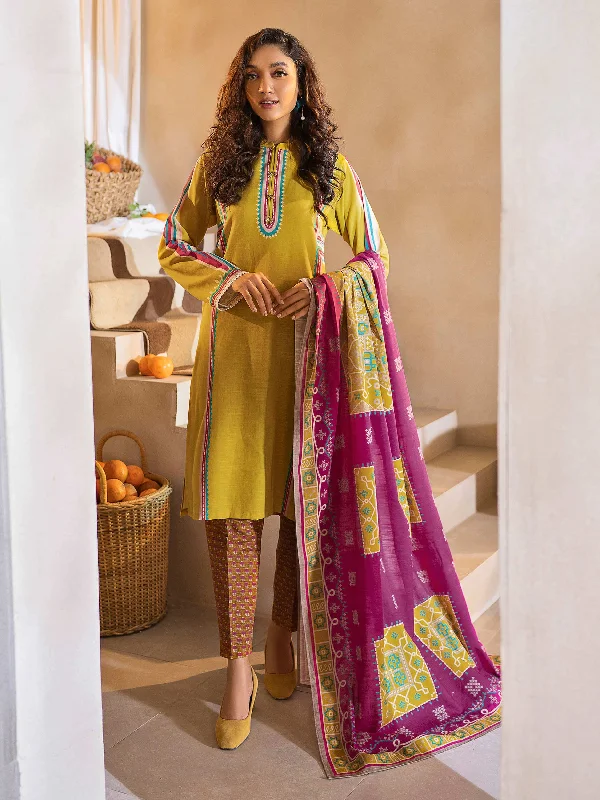 3 Piece Printed Khaddar Suit