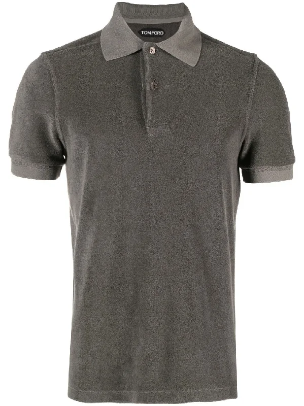 Towelling polo shirt