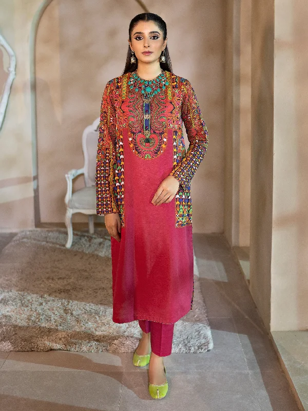 2 Piece Khaddar Suit-Printed (Unstitched)