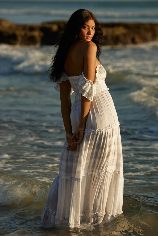 Light and Breezy White Beach Maxi Dress, Embrace the Summer Beach Vibes